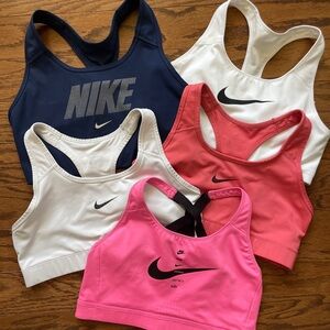 5 Nike Sports Bras (All L)